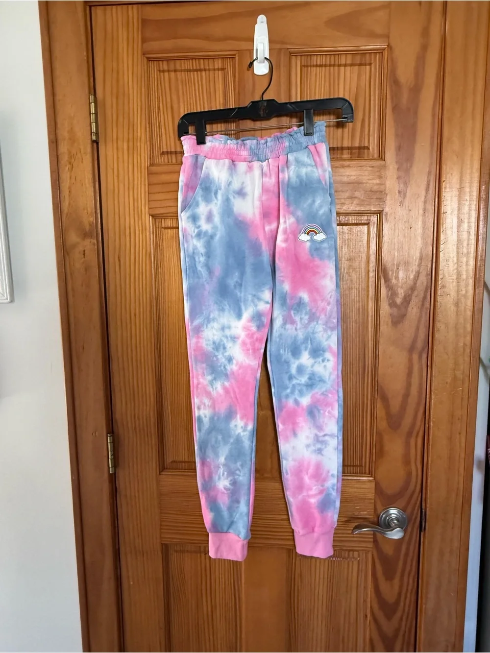 NWOT Lola and the Boys Girls' Tie-Dye Ruffle Patch Jogger Set, Size 14